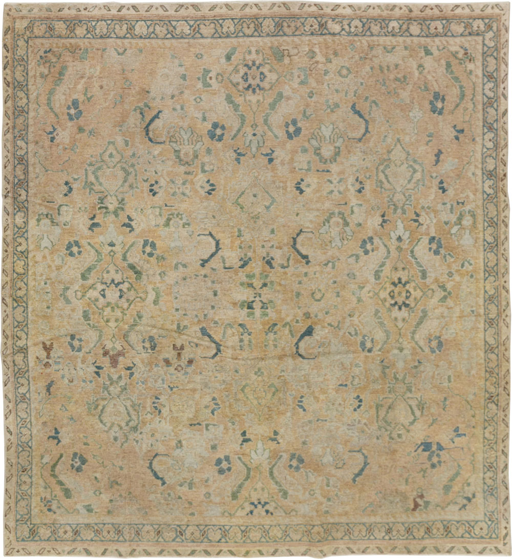 Vintage Persian Mahal Square Accent Carpet, No.31620 - Gsblank