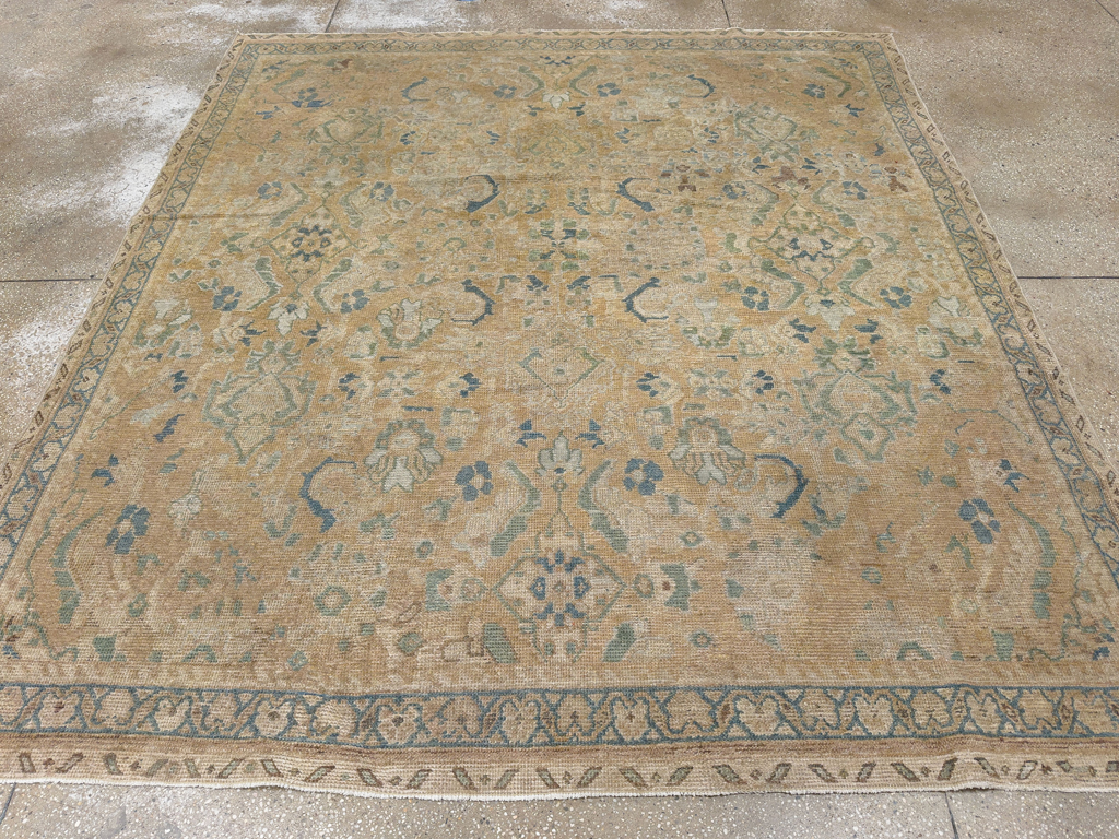 Vintage Persian Mahal Square Accent Carpet, No.31620 - Gsblank