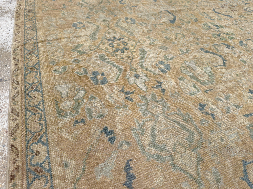 Vintage Persian Mahal Square Accent Carpet, No.31620 - Gsblank