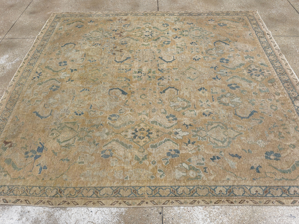 Vintage Persian Mahal Square Accent Carpet, No.31620 - Gsblank