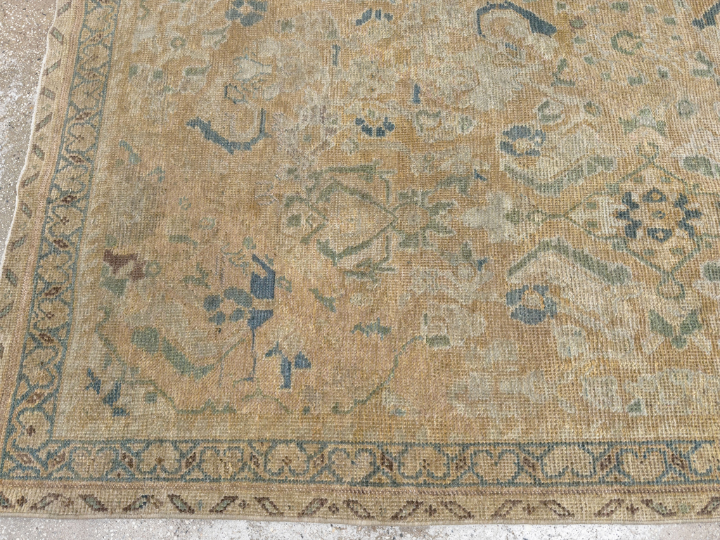 Vintage Persian Mahal Square Accent Carpet, No.31620 - Gsblank