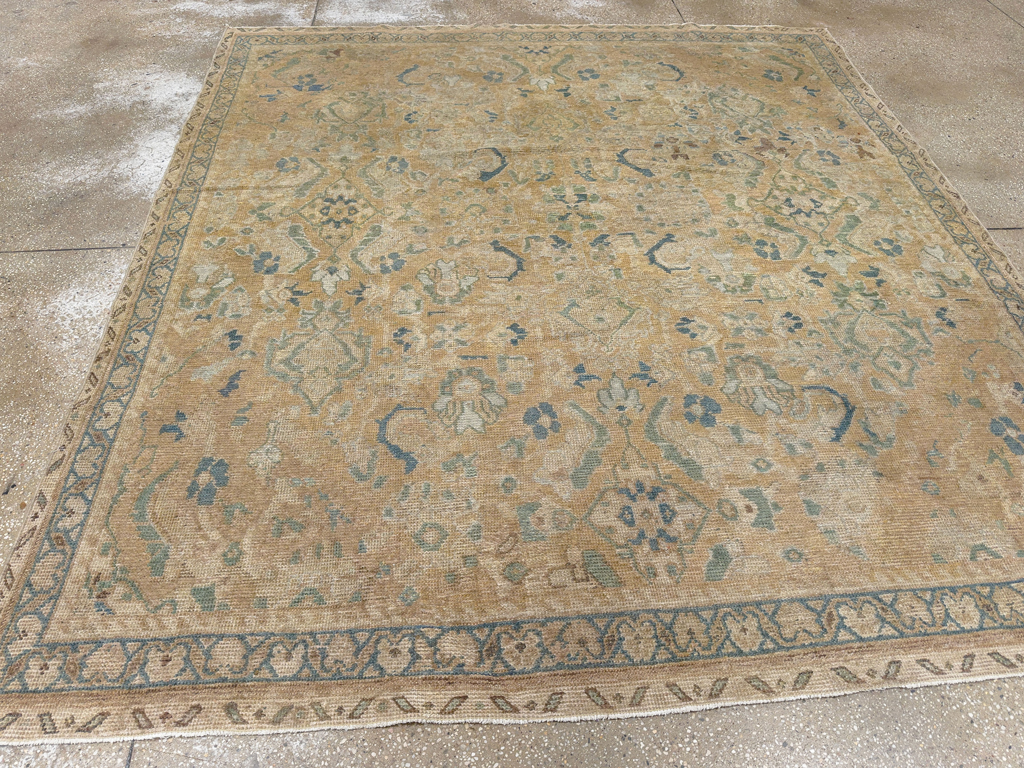 Vintage Persian Mahal Square Accent Carpet, No.31620 - Gsblank