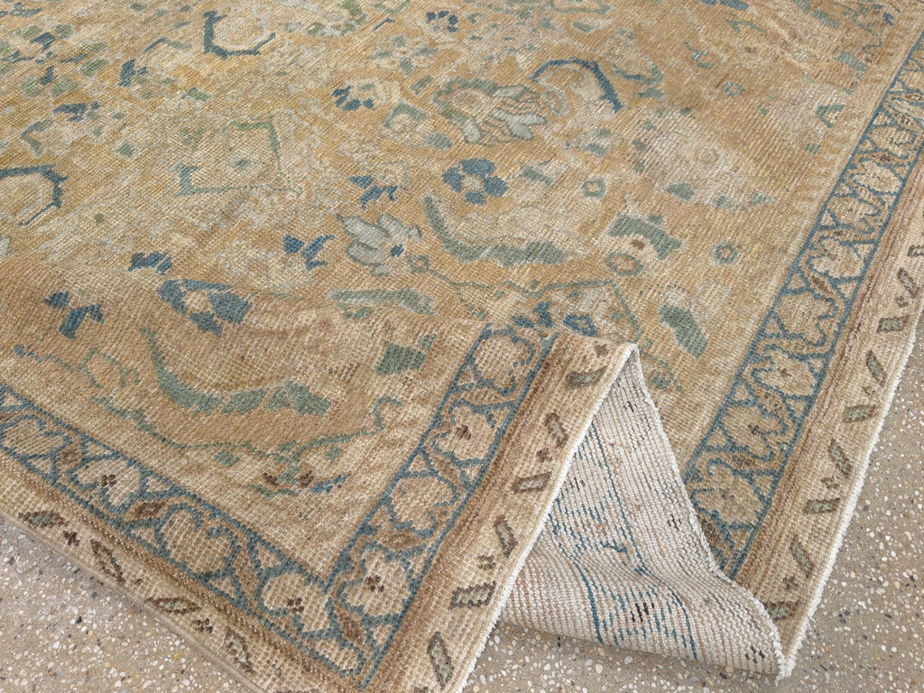 Vintage Persian Mahal Square Accent Carpet, No.31620 - Gsblank