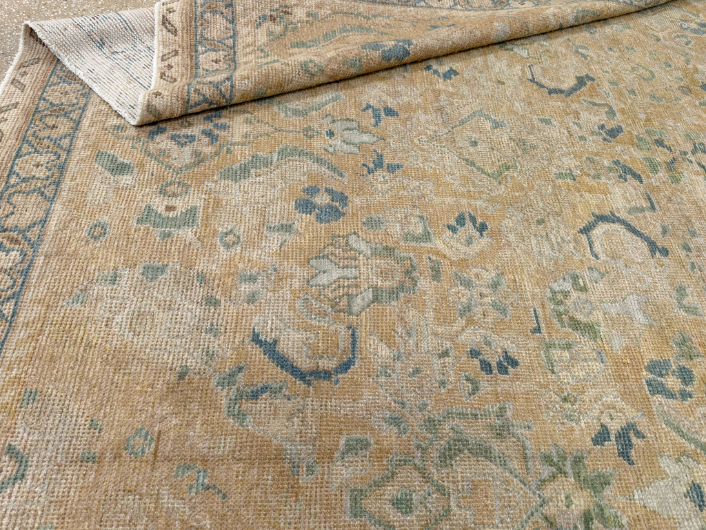 Vintage Persian Mahal Square Accent Carpet, No.31620 - Gsblank