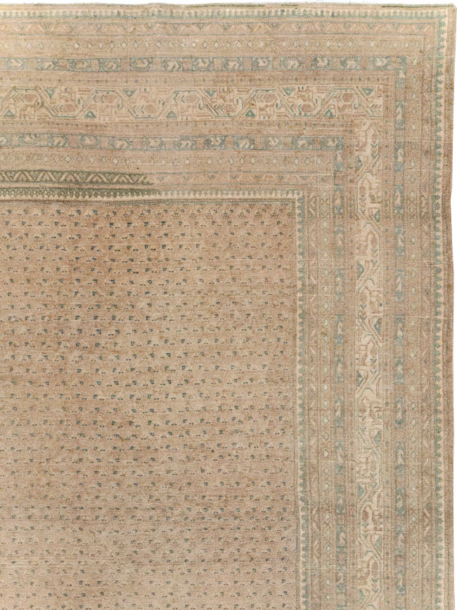 Distressed Style Vintage Persian Mahal Room Size Carpet, No.31622 - Gsblank