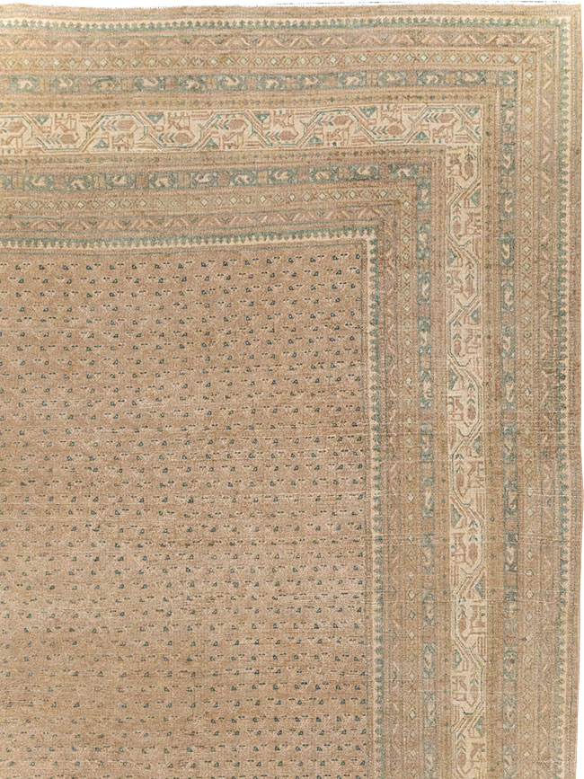 Distressed Style Vintage Persian Mahal Room Size Carpet, No.31622 - Gsblank