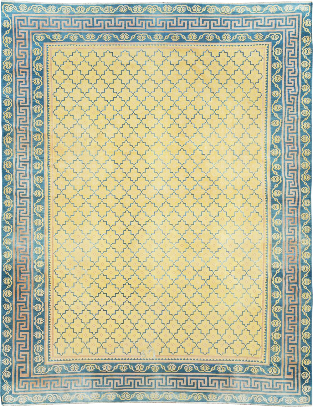 Vintage Indian Flatweave Dhurrie Large Room Size Carpet, No.31642 - Gsblank