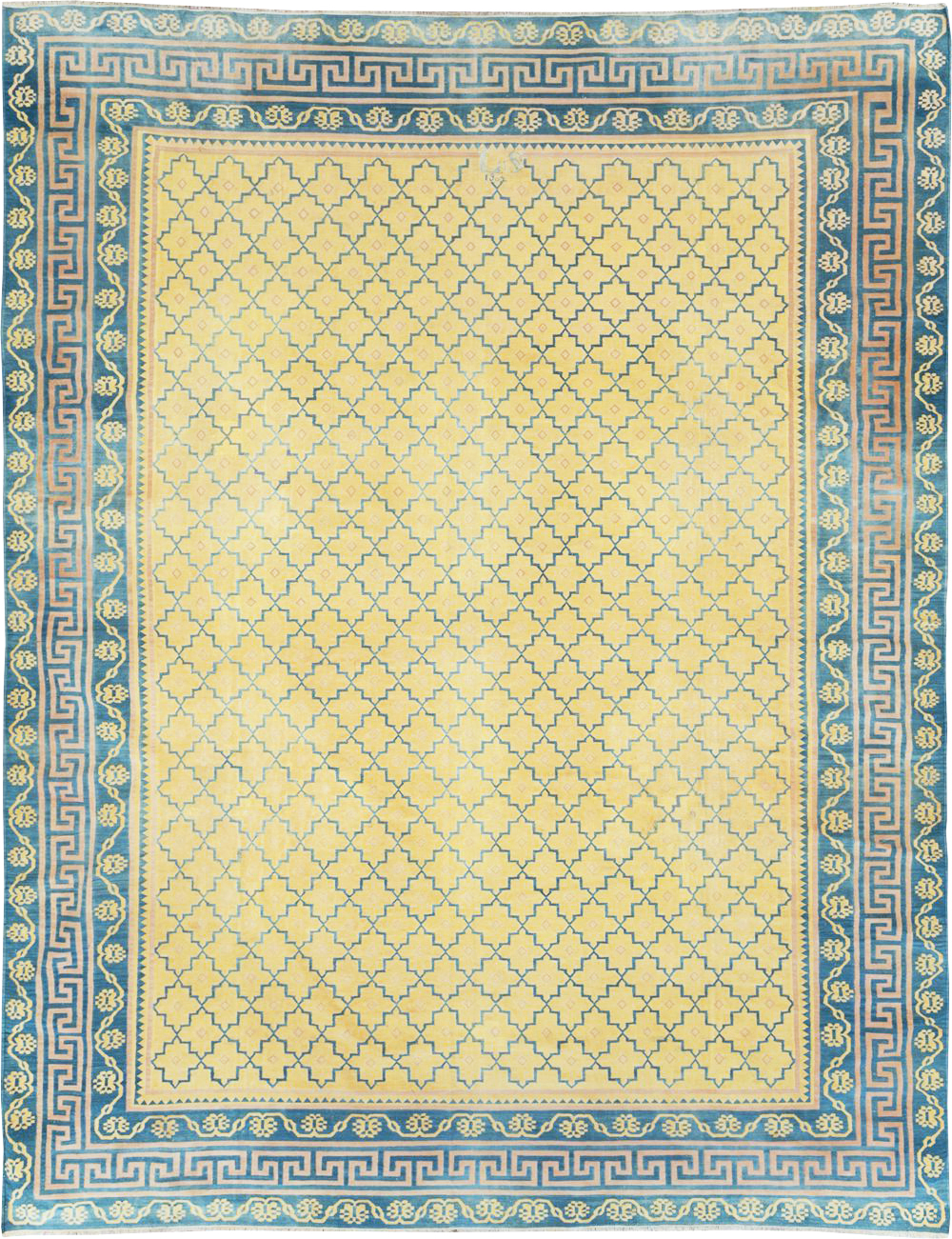 Vintage Indian Flatweave Dhurrie Large Room Size Carpet, No.31642 - Gsblank