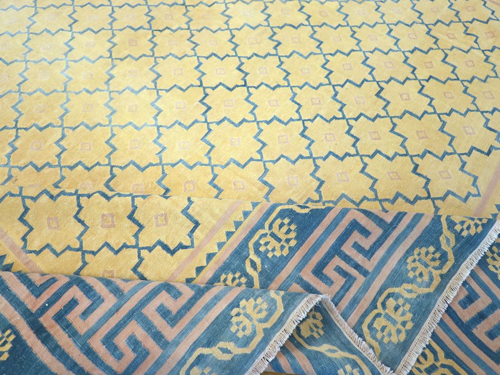 Vintage Indian Flatweave Dhurrie Large Room Size Carpet, No.31642 - Gsblank