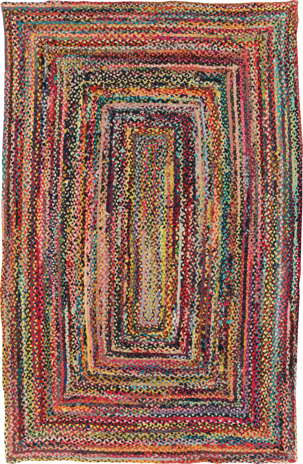 Vintage American Braided Accent Rug, No.31643 - Gsblank
