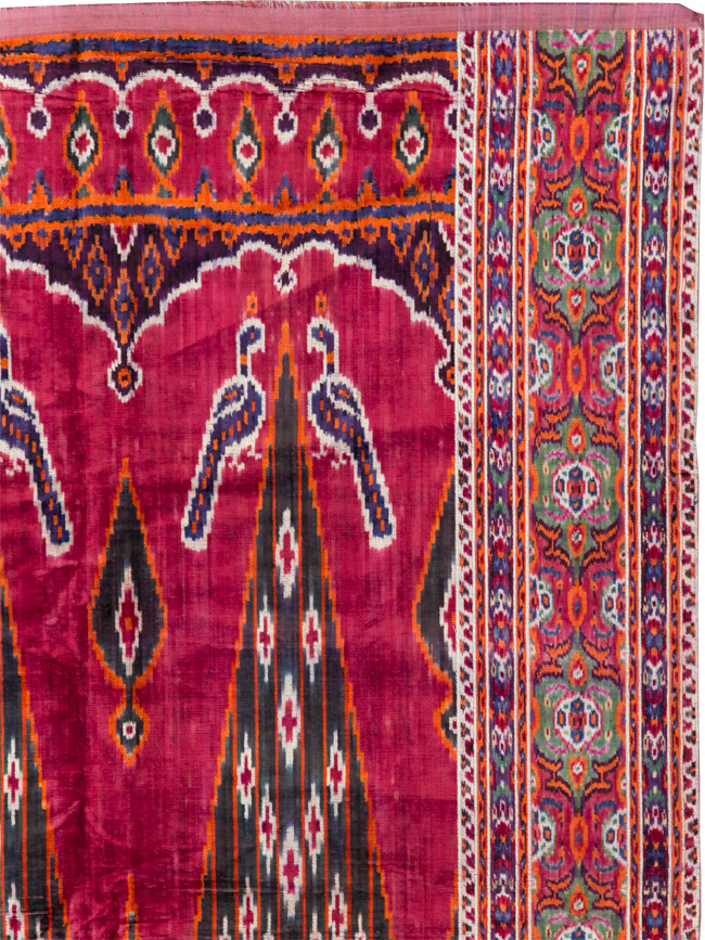 Antique Persian Yazd Silk Textile, No.31644 - Gsblank