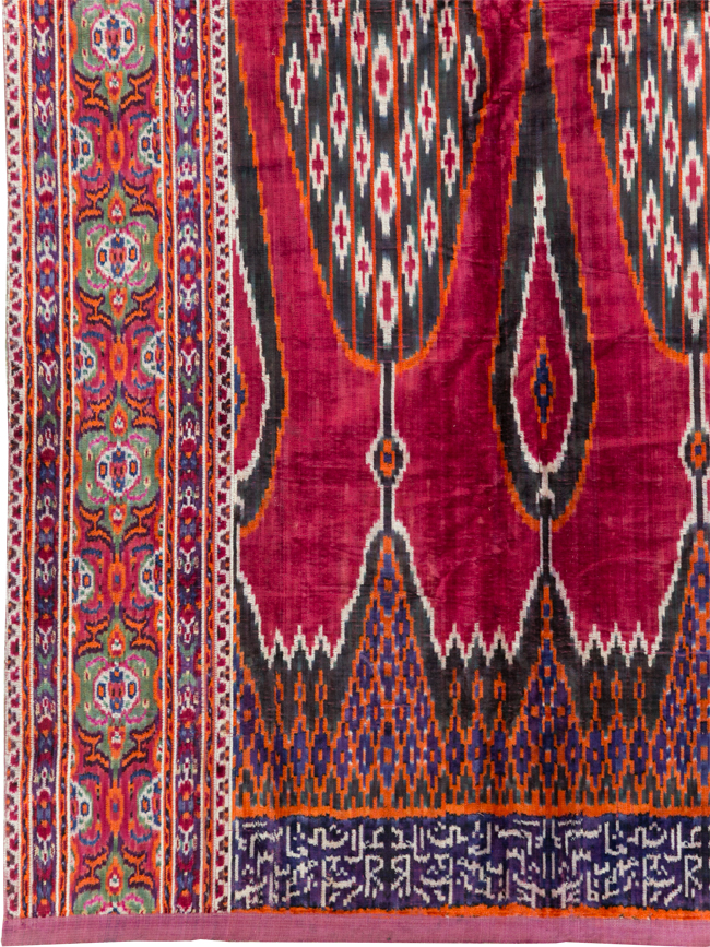 Antique Persian Yazd Silk Textile, No.31644 - Gsblank