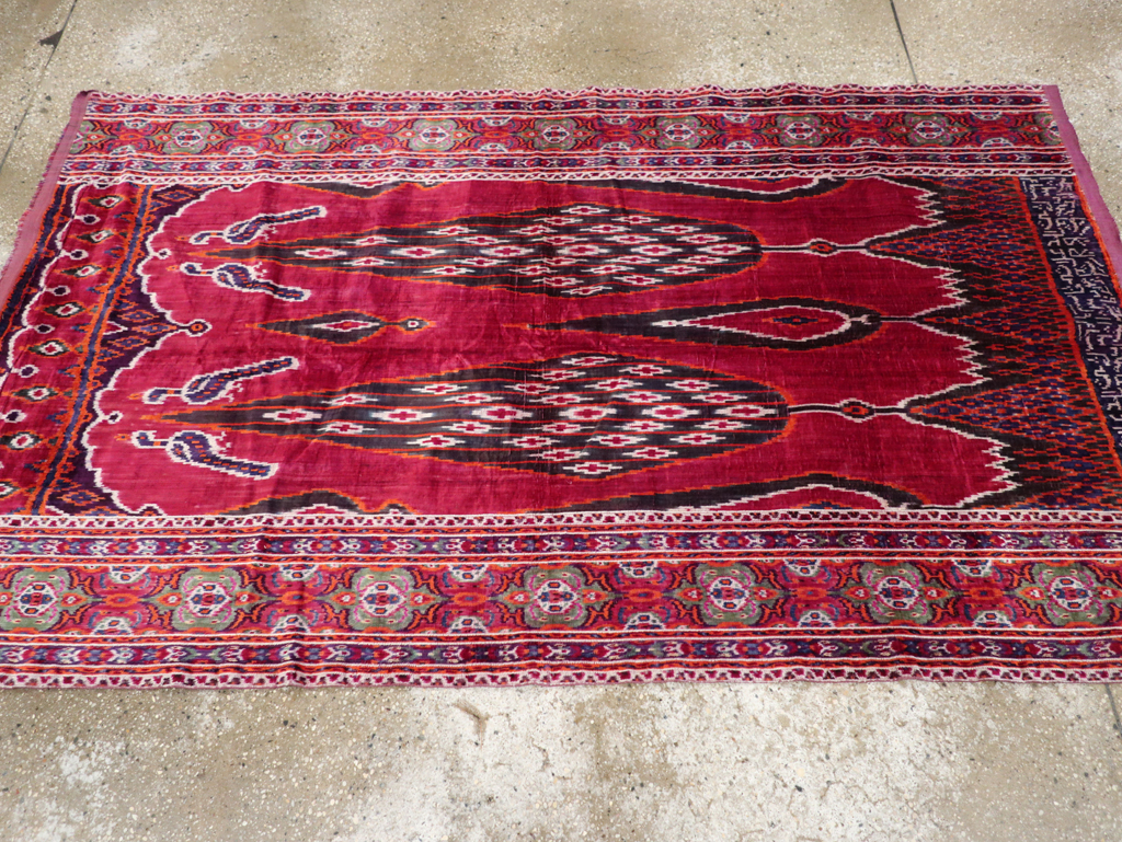 Antique Persian Yazd Silk Textile, No.31644 - Gsblank