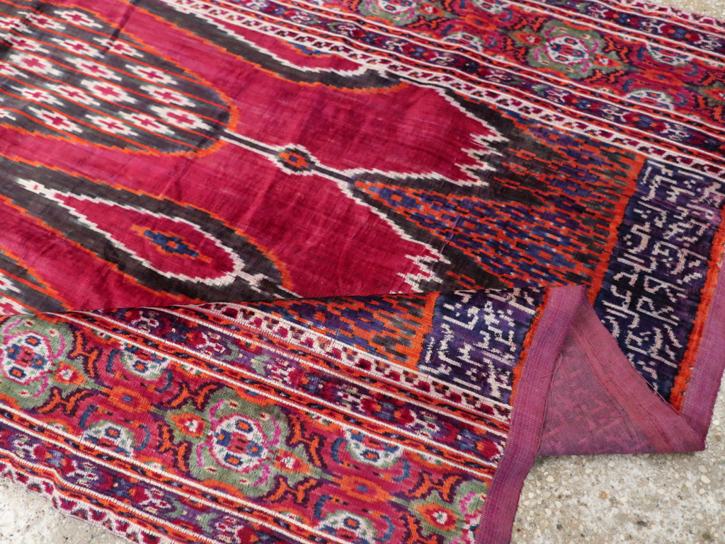 Antique Persian Yazd Silk Textile, No.31644 - Gsblank