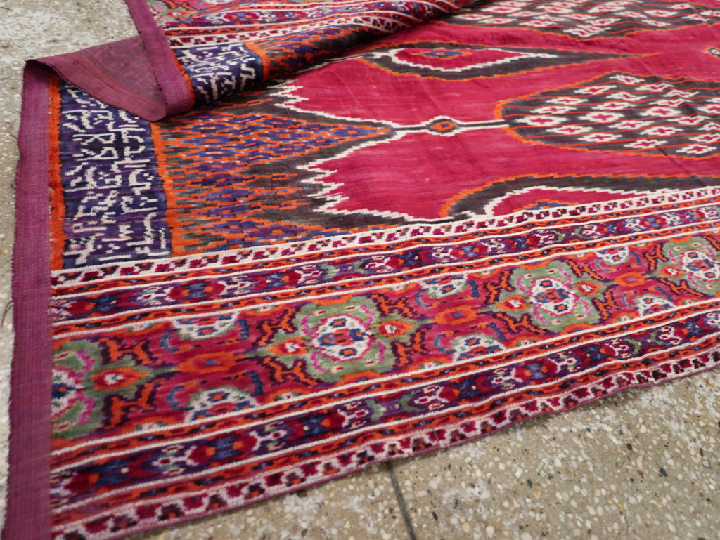 Antique Persian Yazd Silk Textile, No.31644 - Gsblank