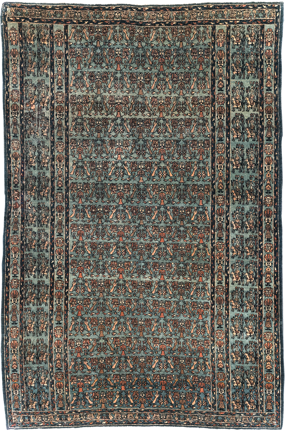 Antique Persian Pictorial Dorokhsh Rug, No.31646 - Gsblank