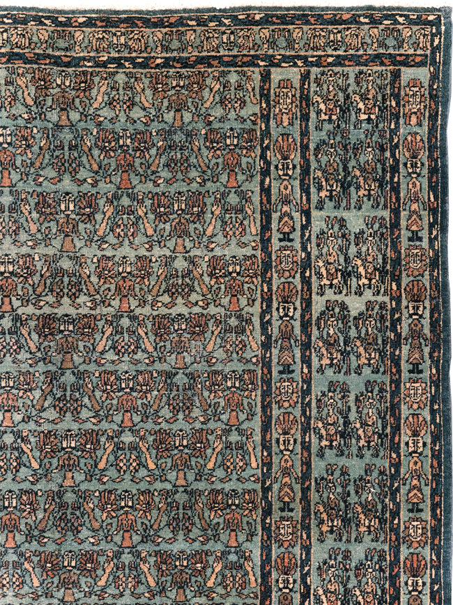 Antique Persian Pictorial Dorokhsh Rug, No.31646 - Gsblank
