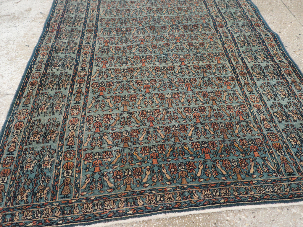 Antique Persian Pictorial Dorokhsh Rug, No.31646 - Gsblank