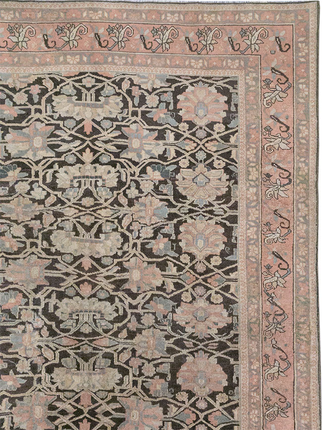 Vintage Persian Bidjar Room Size Carpet, No.31650 - Gsblank