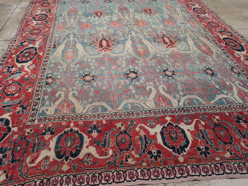 Antique Persian Bidjar Room Size Carpet, No.31651 - Gsblank