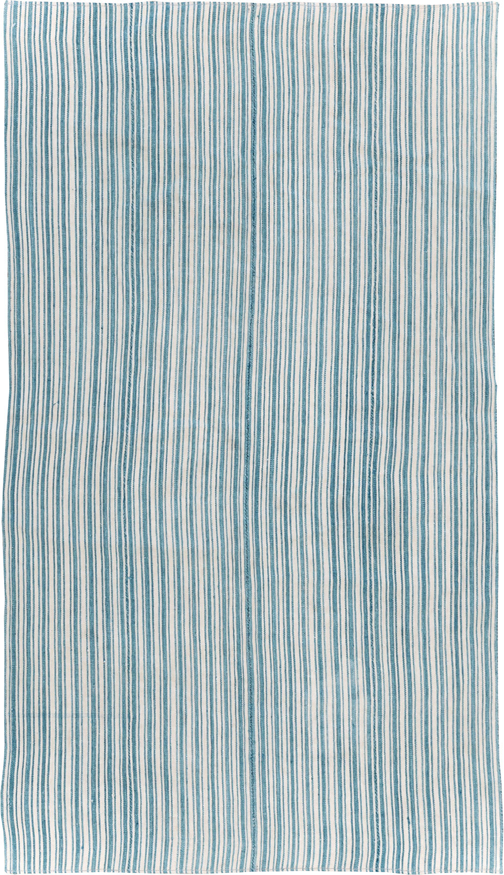 Vintage Turkish Flatweave Throw Rug, No.31662 - Gsblank