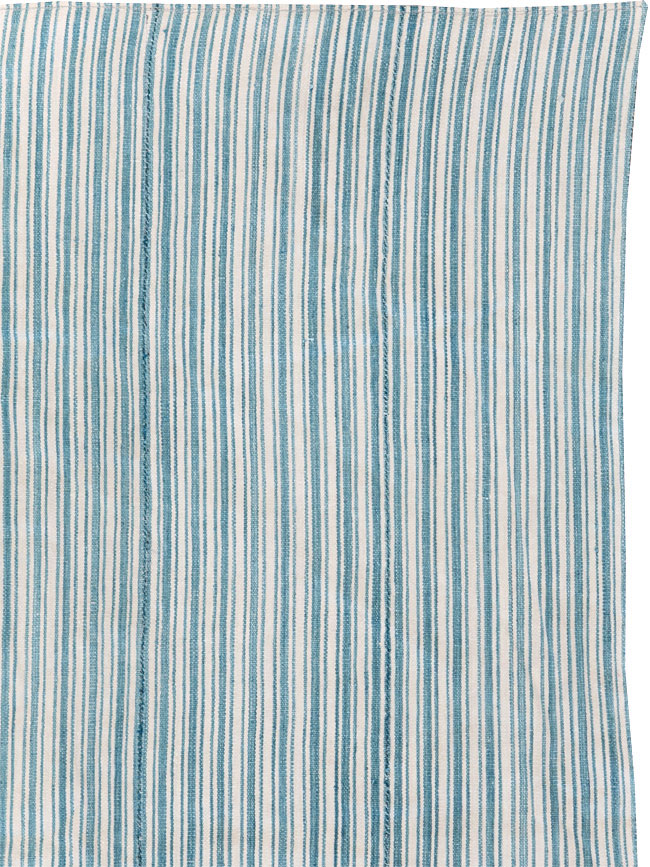 Vintage Turkish Flatweave Throw Rug, No.31662 - Gsblank