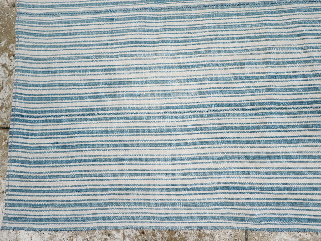 Vintage Turkish Flatweave Throw Rug, No.31662 - Gsblank