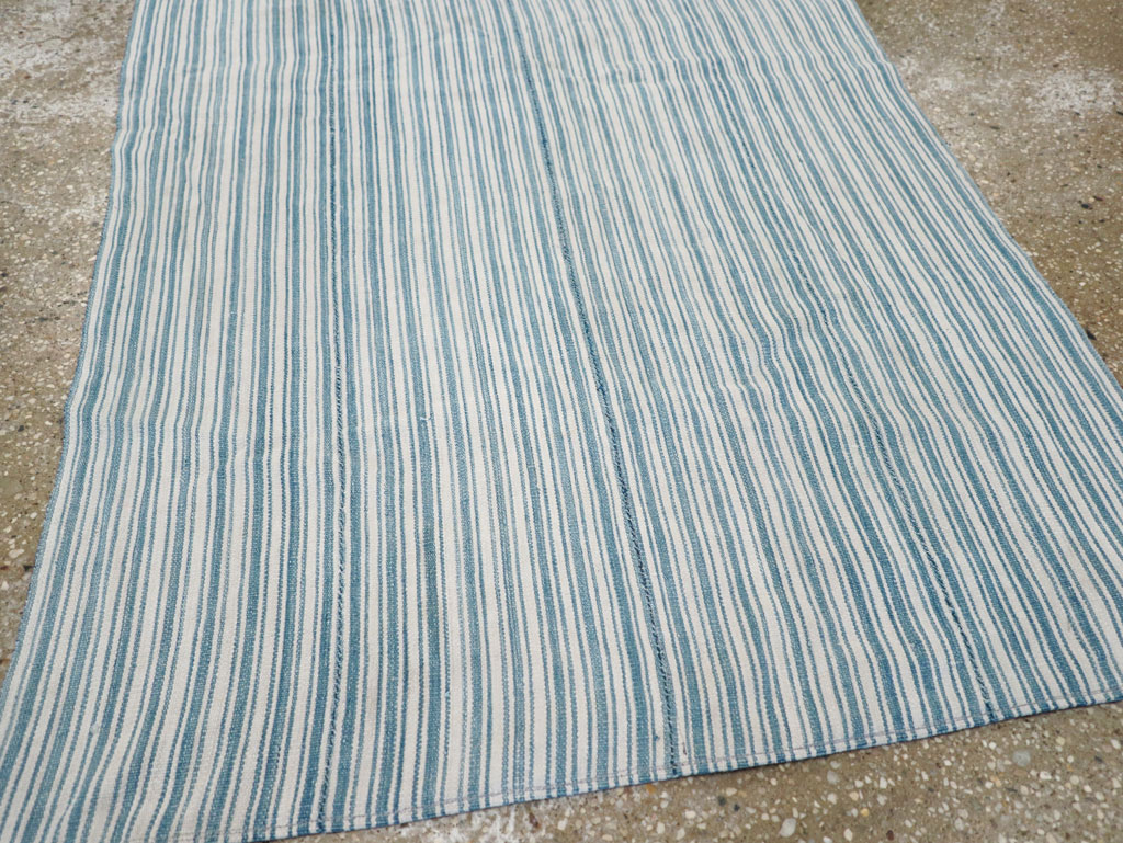 Vintage Turkish Flatweave Throw Rug, No.31662 - Gsblank