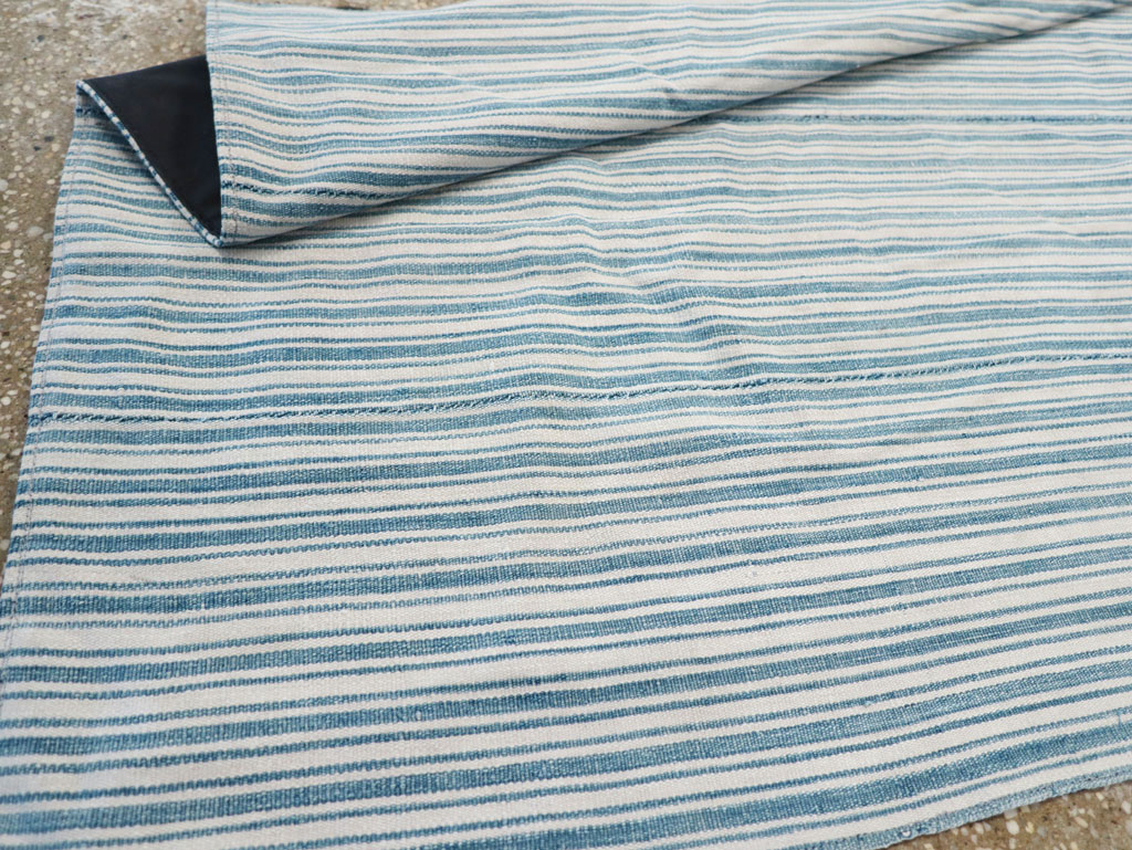 Vintage Turkish Flatweave Throw Rug, No.31662 - Gsblank