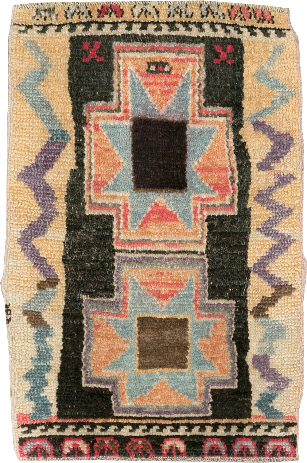 Vintage Turkish Anatolian Throw Rug, No.31664 - Gsblank