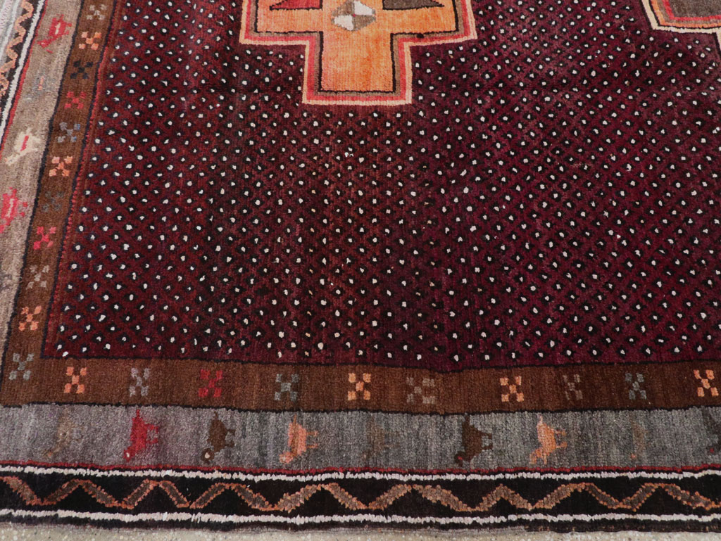 Vintage Turkish Anatolian Tribal Small Room Size Carpet, No.31666 - Gsblank