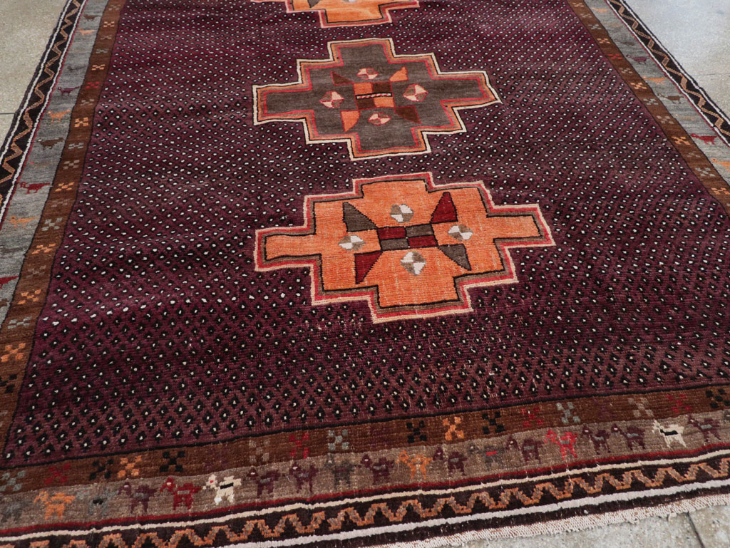 Vintage Turkish Anatolian Tribal Small Room Size Carpet, No.31666 - Gsblank