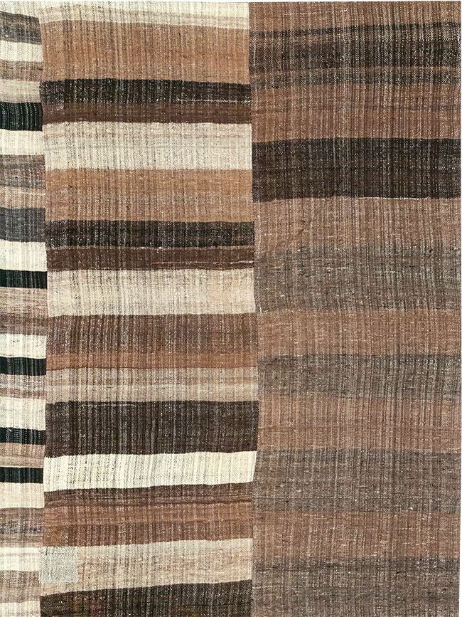 Modern Turkish Flatweave Kilim Square Room Size Carpet, No.31675 - Gsblank