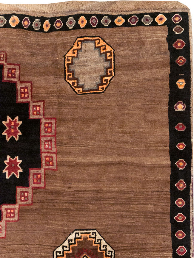 Vintage Turkish Anatolian Tribal Square Room Size Carpet, No.31677 - Gsblank