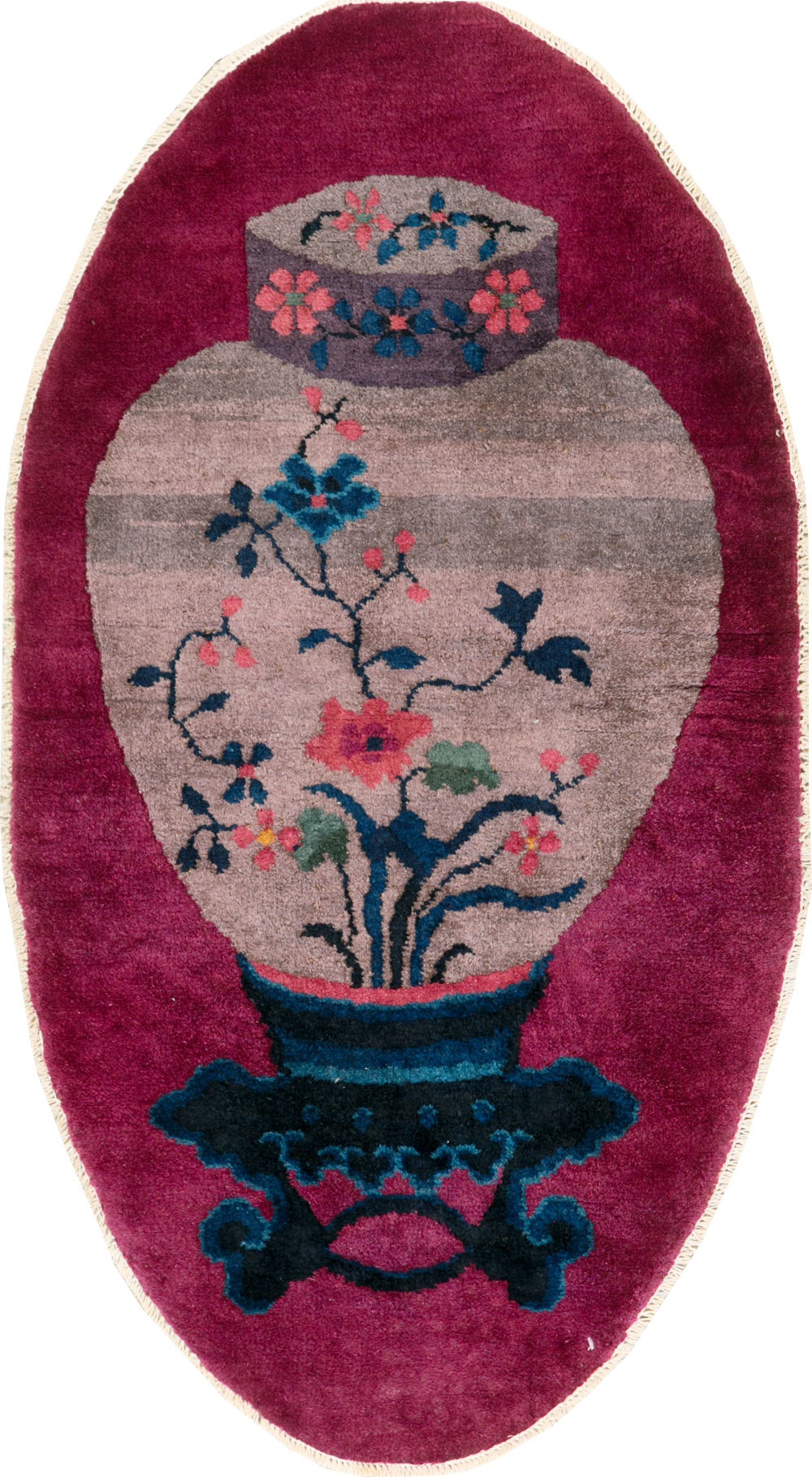 Vintage Chinese Deco Rug, No.31679 - Gsblank