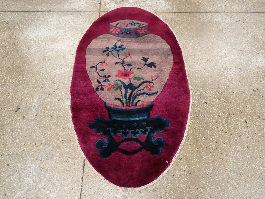 Vintage Chinese Deco Rug, No.31679 - Gsblank