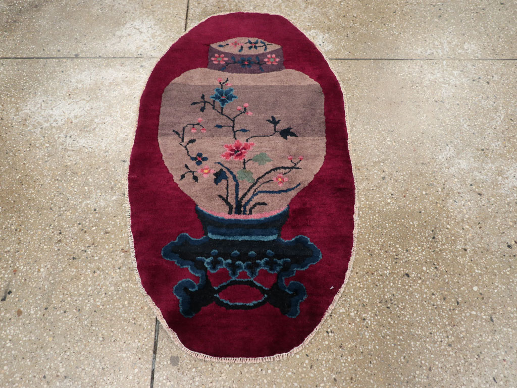 Vintage Chinese Deco Rug, No.31682 - Gsblank