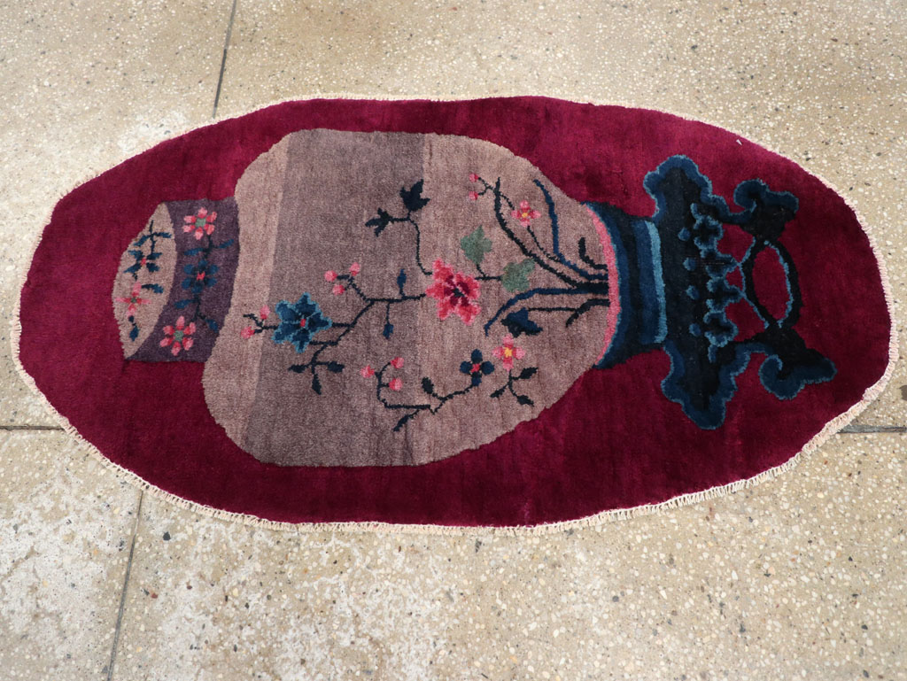 Vintage Chinese Deco Rug, No.31682 - Gsblank