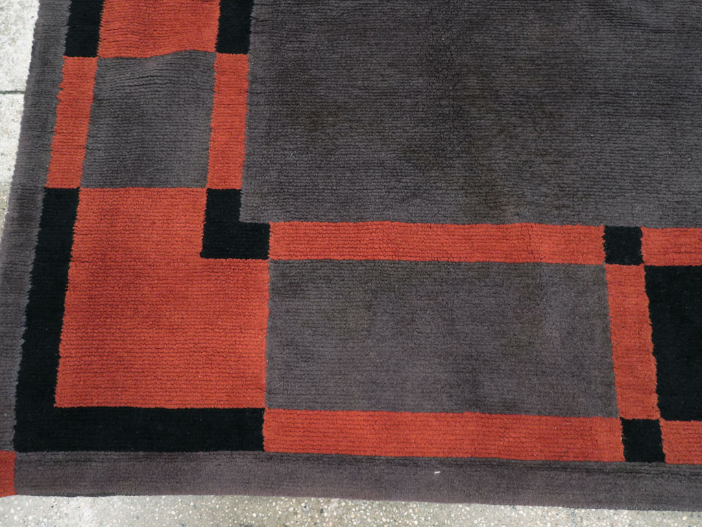 Vintage French Art Deco Accent Rug, No.31683 - Gsblank