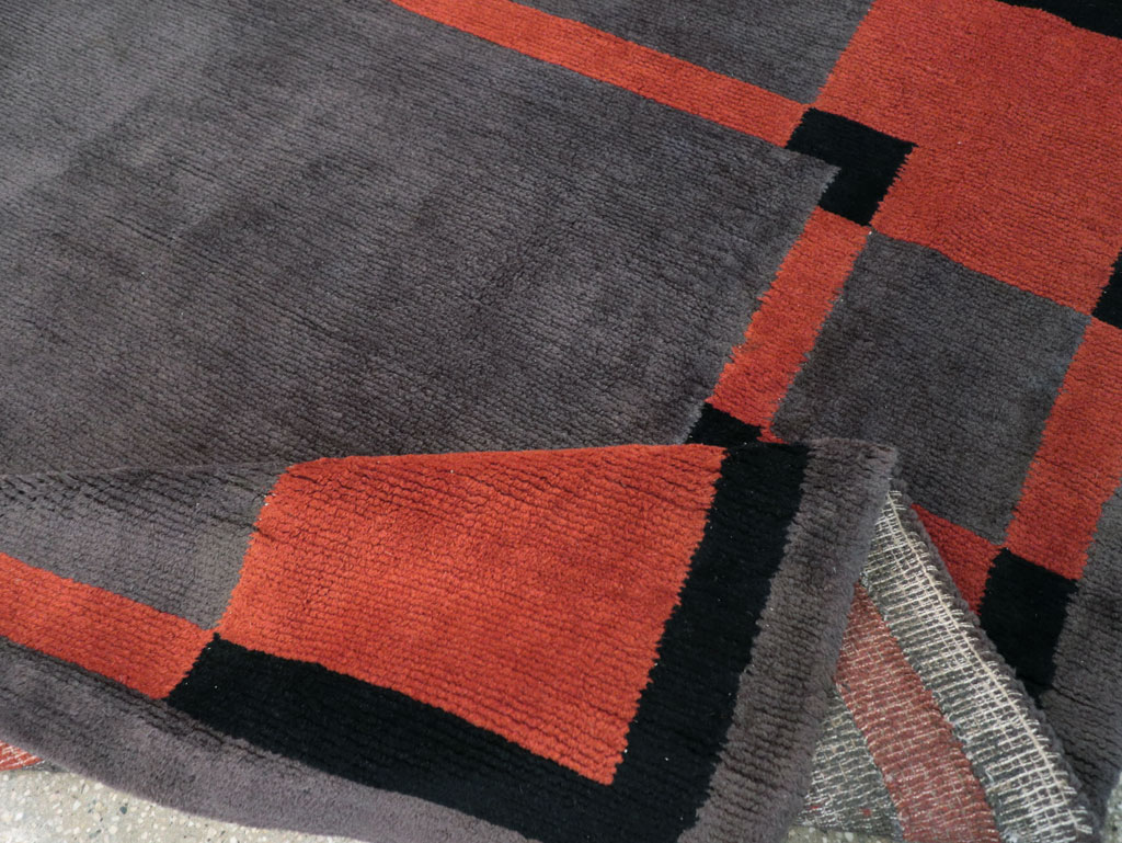 Vintage French Art Deco Accent Rug, No.31683 - Gsblank