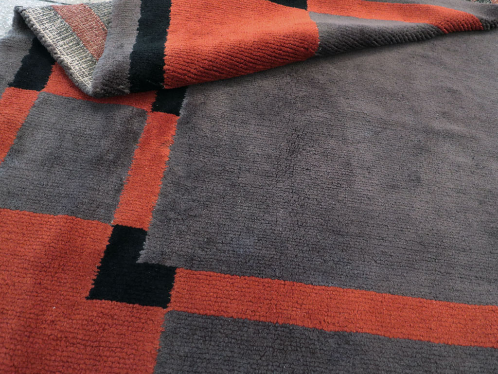 Vintage French Art Deco Accent Rug, No.31683 - Gsblank