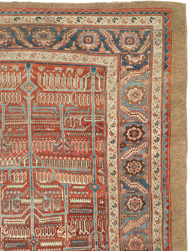 Antique Persian Bakshaish Room Size Carpet, No.31686 - Gsblank