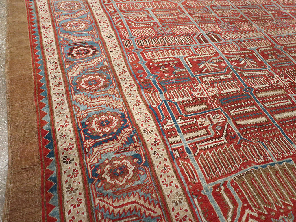 Antique Persian Bakshaish Room Size Carpet, No.31686 - Gsblank