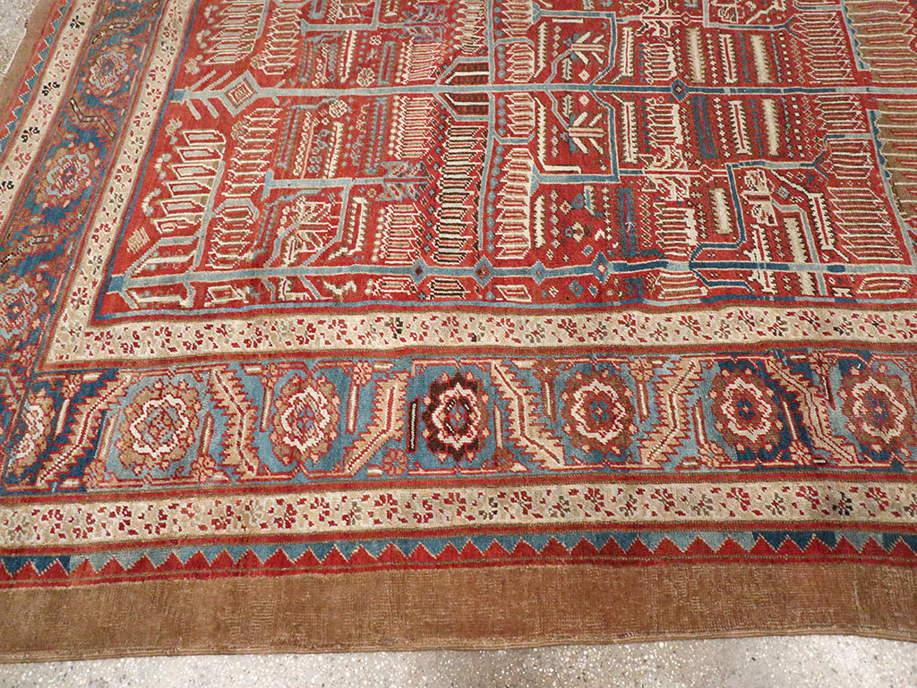 Antique Persian Bakshaish Room Size Carpet, No.31686 - Gsblank
