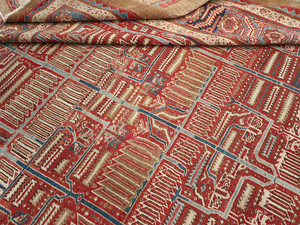 Antique Persian Bakshaish Room Size Carpet, No.31686 - Gsblank