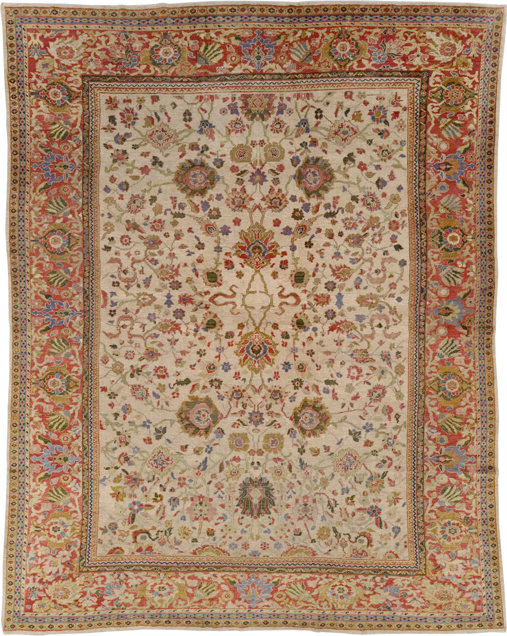Antique Persian Mahal Large Room Size Carpet, No.31687 - Gsblank