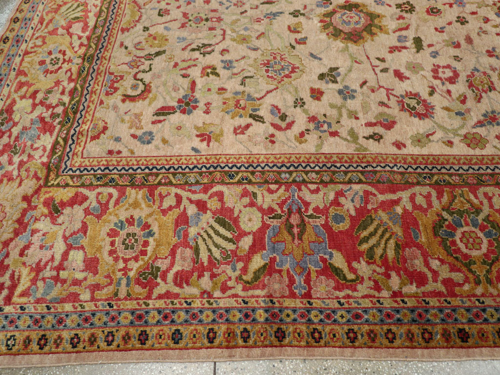 Antique Persian Mahal Large Room Size Carpet, No.31687 - Gsblank
