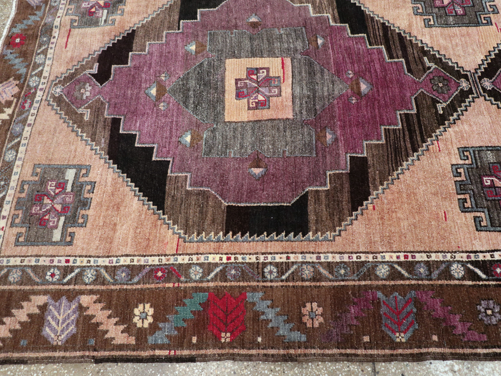 Vintage Turkish Anatolian Tribal Long Room Size Carpet, No.31692 - Gsblank
