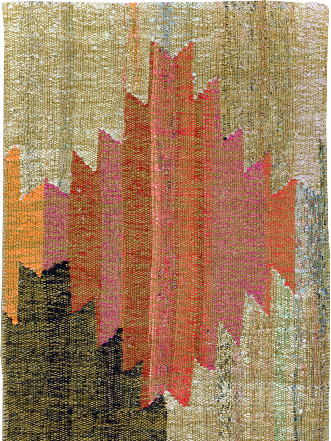 Modern Turkish Flatweave Runner, No.31697 - Gsblank