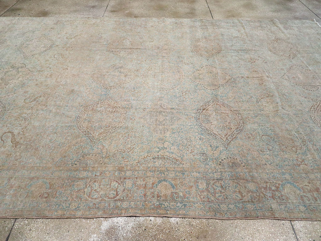 Antique Persian Lavar Kerman Large Carpet, No.31700 - Gsblank